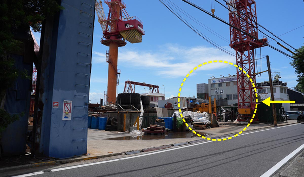 大型トラック等の駐車場